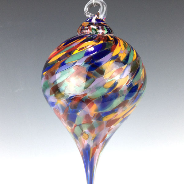 Pointed Ornament in Rainbow by Rosetree Glass - Image 2